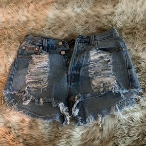 MINKPINK Shorts - MinkPink highwaisted jean shorts MINKPINK Shorts - MinkPink highwaisted jean shorts